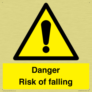 Danger Risk of falling